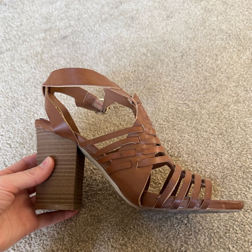 Strappy Healed Sandals. Little wear. Lots of life left! Size 9